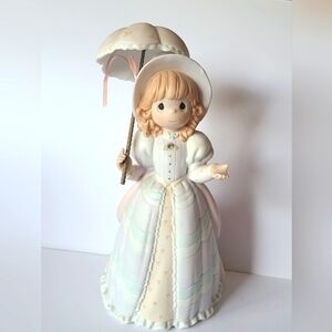 Vintage 90s Precious Moments Limited Edition Victorian Girl Collectible Figurine
